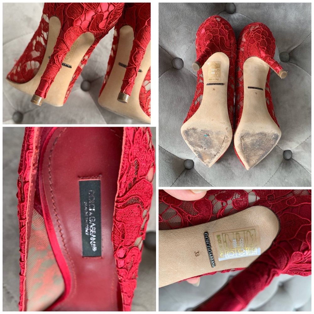 🚫SOLD🚫 Dolce gabbana PUMP IN TAORMINA LACE WITH Crystals - Picture 6 of 8